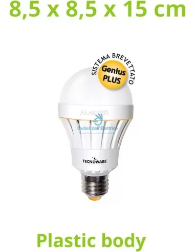 Tecnoware FLED17320 Lámpara LED brillante Aladdin 10w 6500k e27